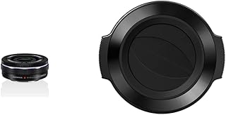 Olympus M.Zuiko Digital 14-42 mm F3.5-5.6 EZ Lens, Standard Zoom, Suitable for All MFT Cameras, Black & LC-37C Auto Lens Cap for M.Zuiko Digital 14-42mm 1:3.5-5.6 EZ Lens - Black