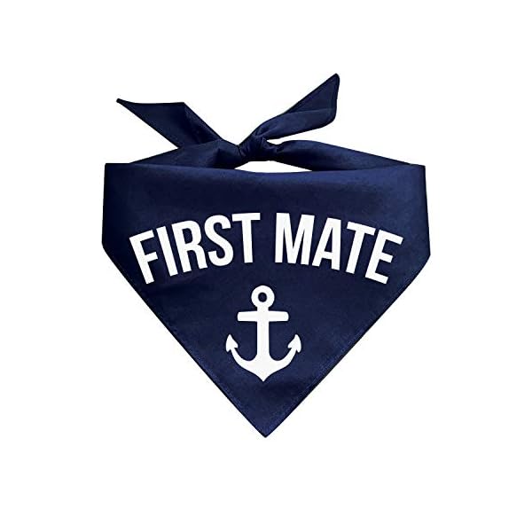 First mate summer boat dog matching dog bandanas (navy)