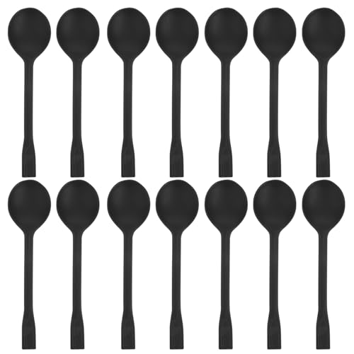 NOLITOY 100個 使い捨てプラスチックスプーンアイスクリームケーキ用パーティーデザートフルーツプリン対応軽量携帯簡単グリップ