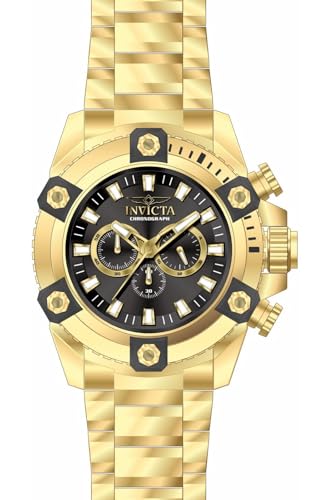 INVICTA Coalition Forces 50066 Reloj para Hombre - Impermeable - Analógico - Movimiento Cuarzo - Acero Inoxidable con Esfera Oro - 56mm