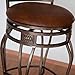 Hillsdale Montello 32-Inch Swivel Bar Stool, Old Steel Finish with Faux Brown Leather