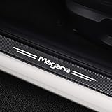 Protecteur De Seuil De Porte De Voiture Autocollants De Seuil en Fibre De Carbone 4 Pièces pour Renault Megane Bandes De Protection De Seuil Anti-Rayures Intérieures Faciles À Installer Gardes