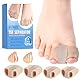 4 Stück Hallux Valgus Korrektur, Zehenspreizer Hallux Valgus, Silikon Zehentrenner, Überlappende Zehen Zehenspreizer, 2 Verschiedene Größen von Zehentrenner