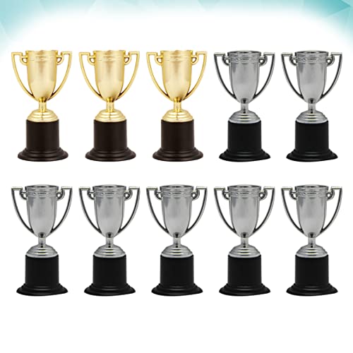 Sosoport 3 Pçs Mini Troféu Troféu Educacional para Crianças Troféu de Plástico para Troféus de Jogo