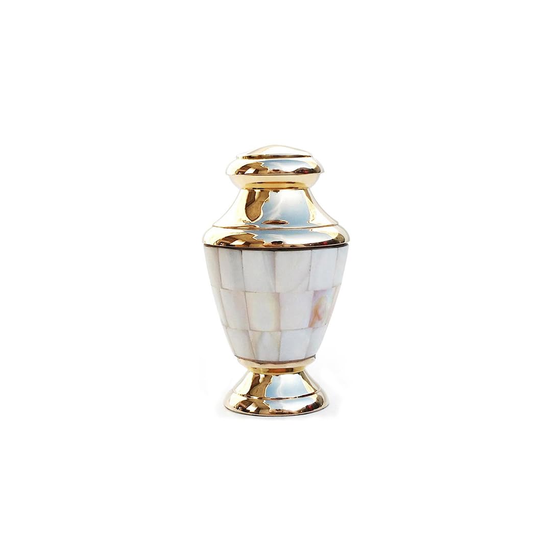 Well Blessed Good Looking Mother Of Pearl Keepsake Memorial Urn For Ashes.