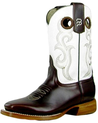 Anderson Bean Horse Power Men's Horsepower Chocolate Filet of Fish Print Western Boot Square Chocolate 8.5 D(M) US