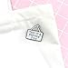 Firecolor Mini Brooches Badges Sign Pins Enamel Pins Inspirational Jewelry for Children,Size Long (White)