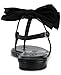 Karl Lagerfeld Paris Women's Cristi Studded Bow Thong Flip Flop Sandal Slide, Black, 9.5