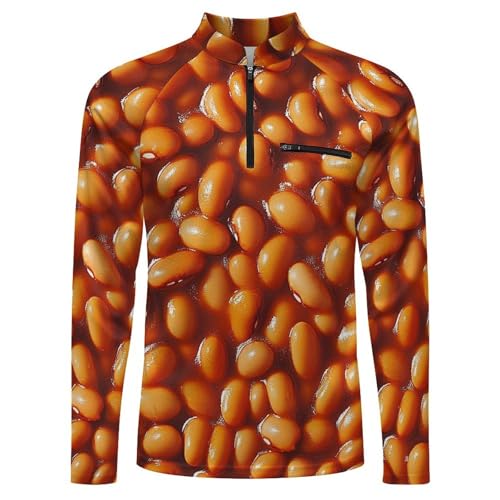 Baked Beans Men's Sun Protection Shirts UV SPF UPF 50+ Long Sleeve Rash Guard Lightweight4