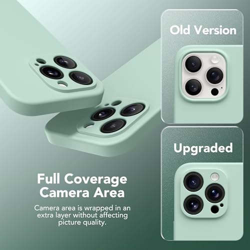 Image of Magnetic for iPhone 13 Pro Case, Compatible with MagSafe, [Full Camera Protection][Screen Protector] Silicone Shockproof Protective Phone Case for iPhone 13 Pro 6.1 inch, Mint