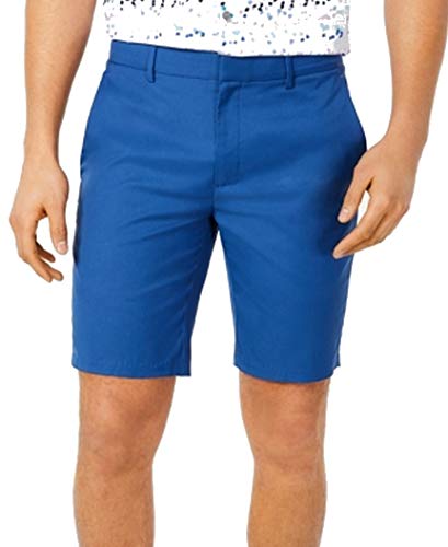 Alfani Mens Comfort Waist Water Repellent Dress Shorts Blue 38