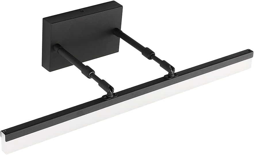 YHTlaeh Adjustable LED Bathroom Vanity Light Fixture Wall Cabinet 24W 31inch Matte Black Natural White Light 4000K for Makeup Bathroom Lighting Over Mirror (Non Dimmable)