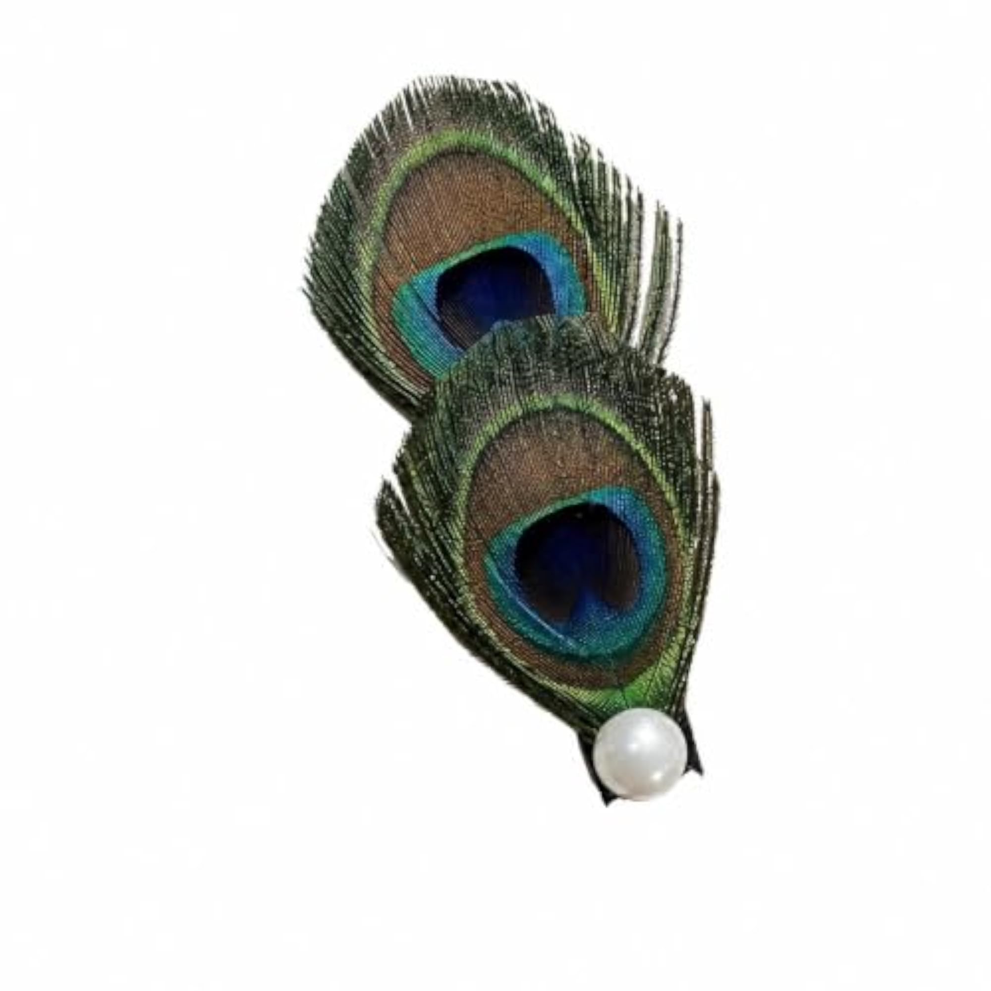 Peacock Feather Hair Clip for Special Occasions