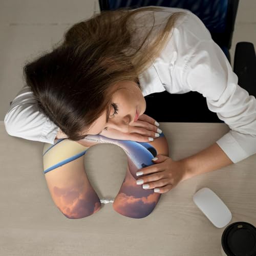 Almohada de cuello de poliéster negra talla única miniatura 7