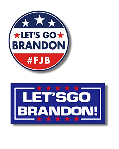 100 Pcs Let's Go B-Randon Sticker - Two Styles Pack Sticker, Car Bumper Sticker Decal, Funny Car Truck Window Decal Sticker for Laptop Hardhat-7 Inch x 3 Inch
