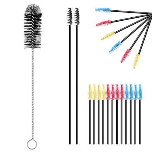 Zelpont Hummingbird Feeder Cleaning Brushes 21 Piece with 3 Sizes Double-Headed Brushes, Stainless...