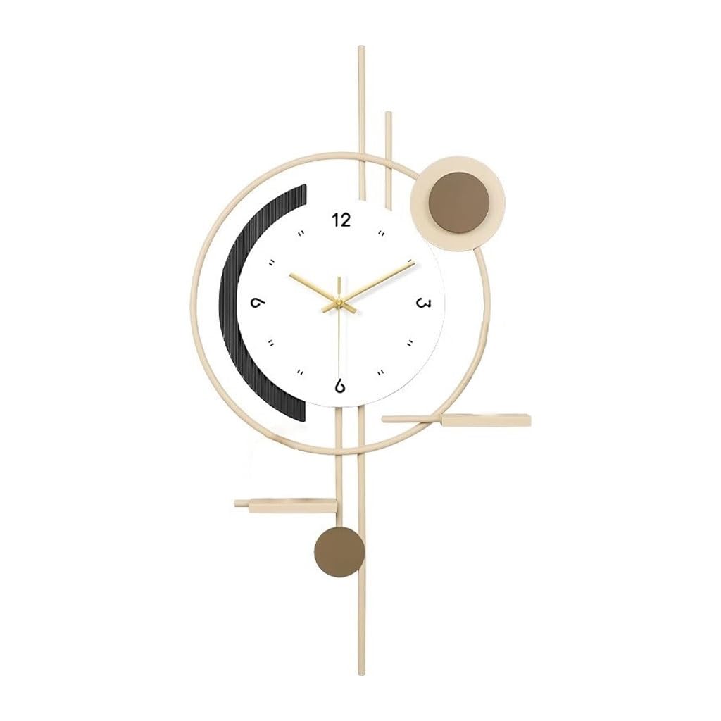 EINES Silent Decorative Wall Clock Hotel Decorative Wall Clock Living Room Creative Clock Simple Artist Clock Wall Hanging Easy to Read
