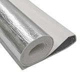 FOURUB Automotive Aluminized Heat Shield Up to 2280°F High Temp Thermal Barrier Fiber (None Adhesive Backed-1/4