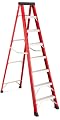Ladder 8-Foot Fiberglass Step Ladder, 500 Pound Capacity, Folding Platform Step ladders for Home & Work, Type IA