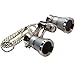 HQRP 3 x 25 Opera Glasses Binocular w/Crystal Clear Optic (CCO) Platinum Pearl with Silver Necklace Chain