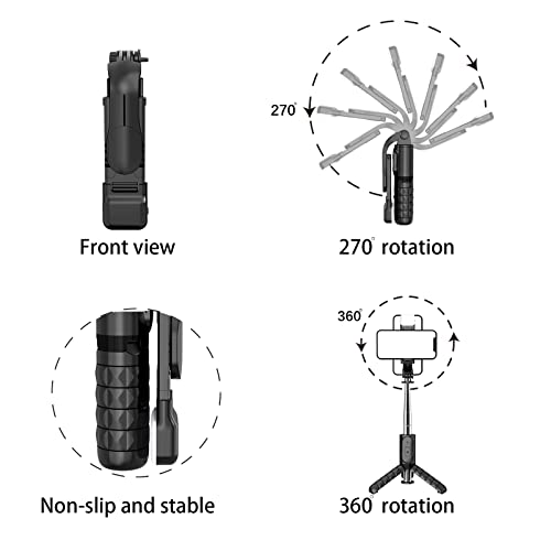 Selfie Stick, Extendable Travel Selfie Stick Tripod With Dimmable Led Light And Detachable Wireless Remote, Compatible With Iphone 13 12 11 X Xs Max 8 7 Plus Samsung Smartphone #TOP2