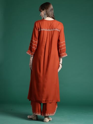 Image of INDO ERA Womens Viscose Rayon Printed Kurta Pant Set