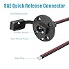 2 Pack SAE Power Socket Sidewall Port Cables YACSEJAO 12AWG 1.3FT/40CM Weatherproof SAE Quick Connect Solar Panel Flush Mount Connector with 8 Screws (SAE-Bare Wire) #2