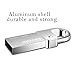 32GB USB Flash Drive, Moreslan USB 2.0 Flash Drive Keychain USB Stick Waterproof Aluminum Memory Stick Pen Drive High Speed for Computers Tablets and Other USB Devices - Silver