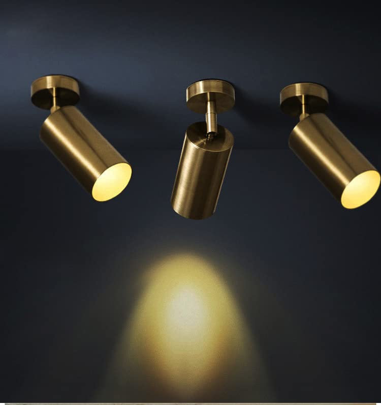 Image of CITRA 10W LED Antique Copper Gold Focus Spot Ceiling Wall Light - Warm White