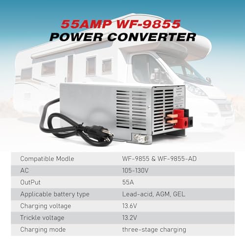 image for suplife WF-9855,55 Amp RV Power Converter for Lead-Acid Battery,Compat