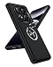 Produktbild LeYi Hülle für Xiaomi Redmi Note 14 Pro 4G/5G Handyhülle kompatibel (No Folie) TPU Militärschutz Hybrid Schutzhülle mit 360° Metall Ring Halter Ständer Stoßfest Note 14 Pro Plus Case Cover Schwarz