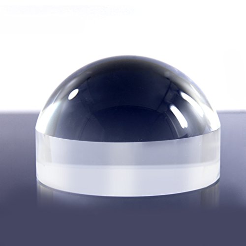 KINGMAS 65mm/80mm Crystal Clear Paperweight 5X Dome Magnifier Reading Aid
