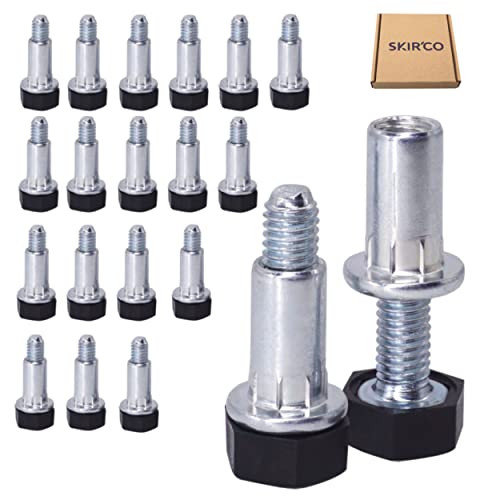SKIR'CO (Pack of 20 pcs Height Adjustable Metal Furniture Legs, 8 mm Height Small Black Furniture Feet (20, Height 8 mm) - Image 2