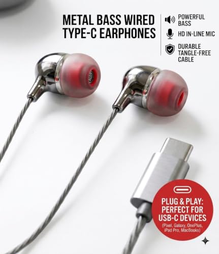 Generic VAMIKO Type-C Wired Earphones M8 - Image 8