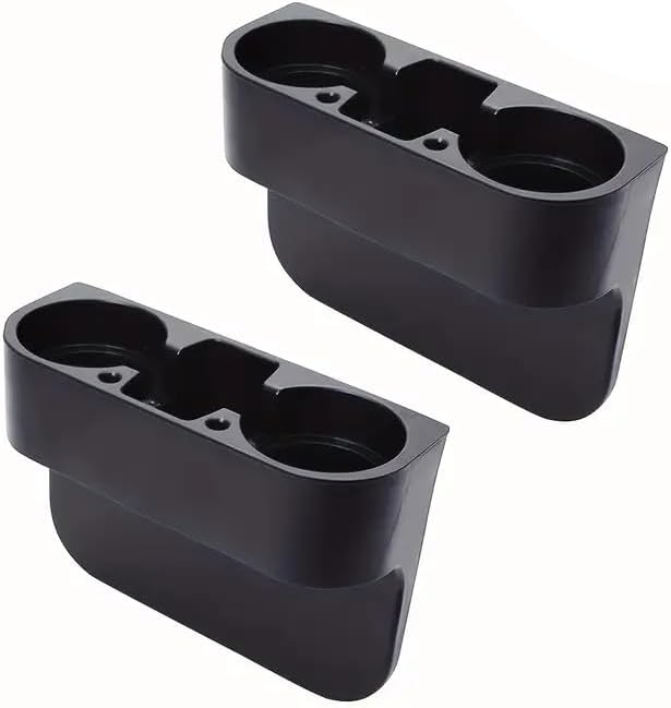 Caja de almacenamiento multifuncional negra para asiento de automóvil, portavasos de automóvil, expansor de posavasos para automóvil, organizador de