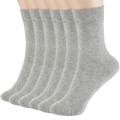 Image of Ndoobiy Womens Socks for Women Crew Ankle Long Cotton 6 Pairs