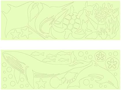 Miniatura 7 de Serie de animales marinos (paquete de 48 unidades), calcomanías de pared educativas que brillan en la oscuridad, las calcomanías de pared ecológicas