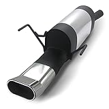 extra satter Sound JOM Car Parts & Car Hifi GmbH 85686 Edelstahl-Endschalldämpfer mit oval DTM-Look Endrohr
