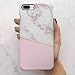 KINFUTON Compatible iPhone 7 Plus Case,iPhone 8 Plus Case,Pink White Marble for Women Girls Soft Silicon Rubber Clear Bumper Matte TPU Slim Cute Protective Phone Case for iPhone 7 Plus iPhone 8 Plus