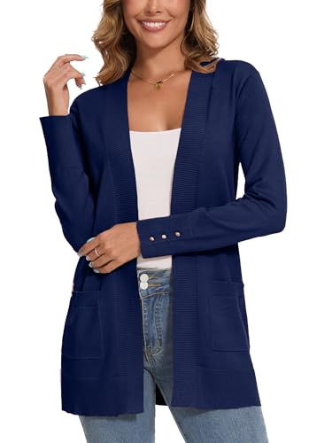 Image of Spicy Sandia Womens Open Front Cardigan Sweaters with Pockets | Long, Dressy Casual, For Office Work Business, 2026 Fall Trendy