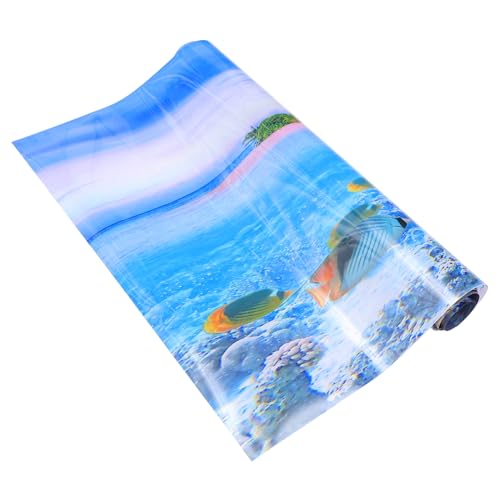水槽の背景ステッカー おもちゃ 蓋 海の壁紙 魚 水槽壁バナー ヒータ 水槽の付属品 立つ 水族館の背景ステッカー 水族館の装飾 水族館デ 3d水族館ステッカー 水槽デ
