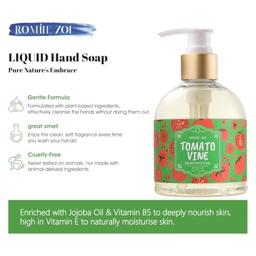 Image of ROMIIE ZOI Liquid Hand Soap with Gift Box - Tomato Vine - 260ml / 8.7 fl.oz