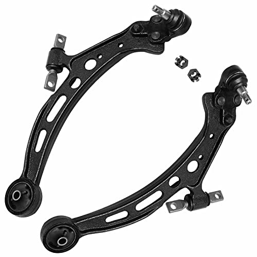 Image of Detroit Axle - 8pc Front End Suspension Kit for 1997-2001 Toyota Camry, 1997 Avalon, 1997-2001 Lexus ES300, 2 Lower Control Arms w /Ball Joints 2 Sway Bar Links 4 Inner & Outer Tie Rods Replacement
