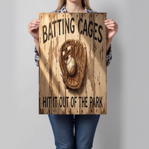 Póster de guante de béisbol grande de 70x100 cm, cartel decorativo estilo granja sin marco