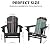 CLOUDEEP Folding Adirondack Chair, HDPE Plastic Black Adirondack Chairs Weather Resistant, Oversized Outdoor Fire Pit Chairs with Cup Holder and Umbrella Hole for Patio Garden, Lawn and Poolside