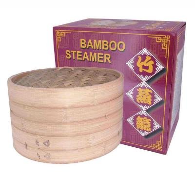 Juego de recipientes de bambú de 3 30,5 cm Durable vaporera de bambú