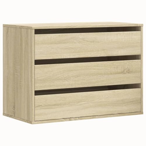 vidaXL Cajonera de Esquina Madera ingeniería Roble Sonoma 80x41x58 cm, cajonera, Armario de almacenaje, aparador, Mueble de almacenaje