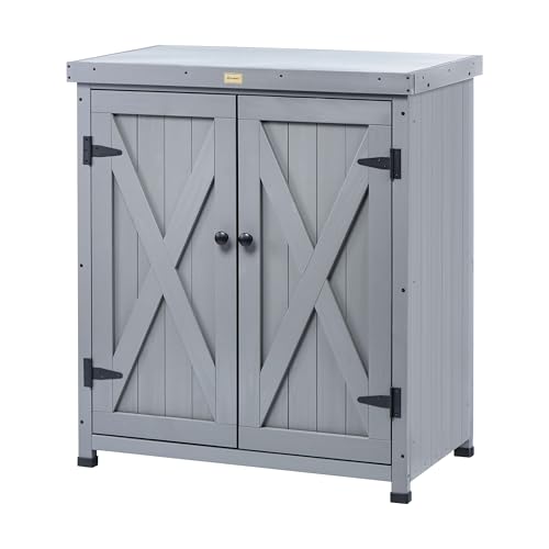 HABAU Outdoor Storage Cabinet with Workbench & Shelves