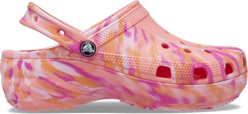 Crocs Women's Classic Platform Clog, Guava/Multi, 8 #TOP4