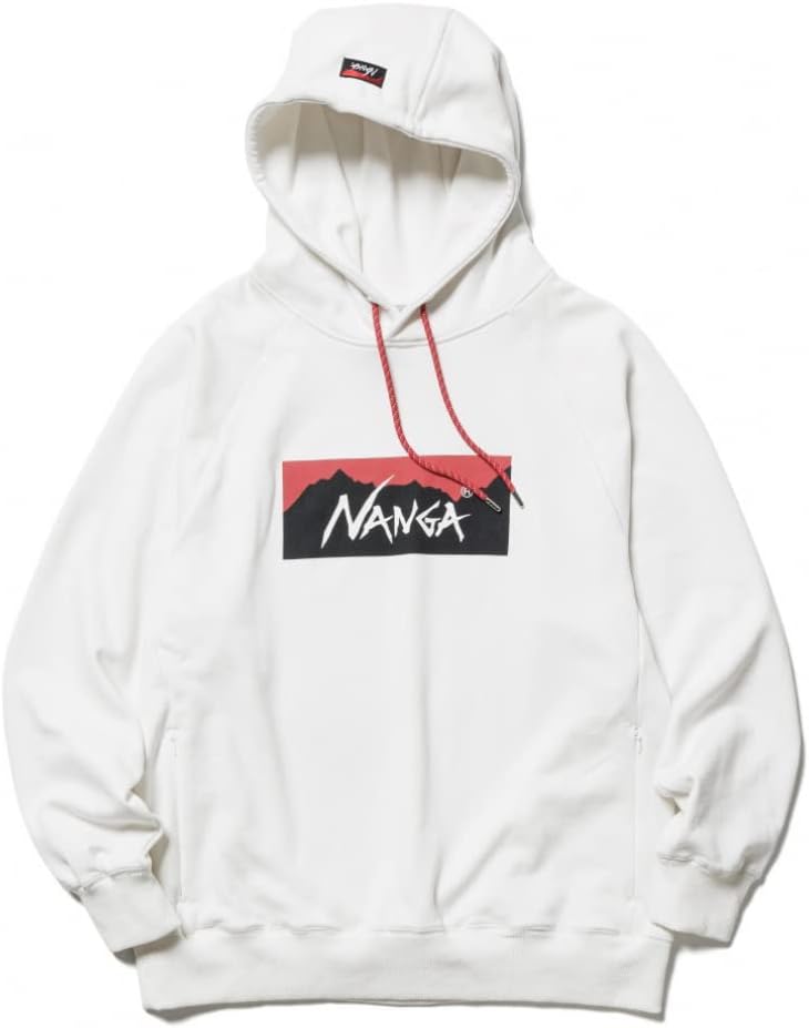 [ナンガ] ユニセックス エコハイブリッドボックスロゴスウェットフーディー ECO HYBRID BOX LOGO L.GRY